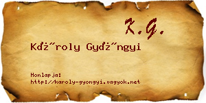 Károly Gyöngyi névjegykártya
