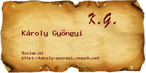 Károly Gyöngyi névjegykártya